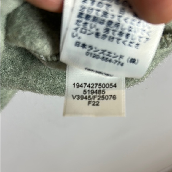 Lands’ End Women's Gray Sweater Fleece Cowl Neck  Size Large - Picture 10 of 12